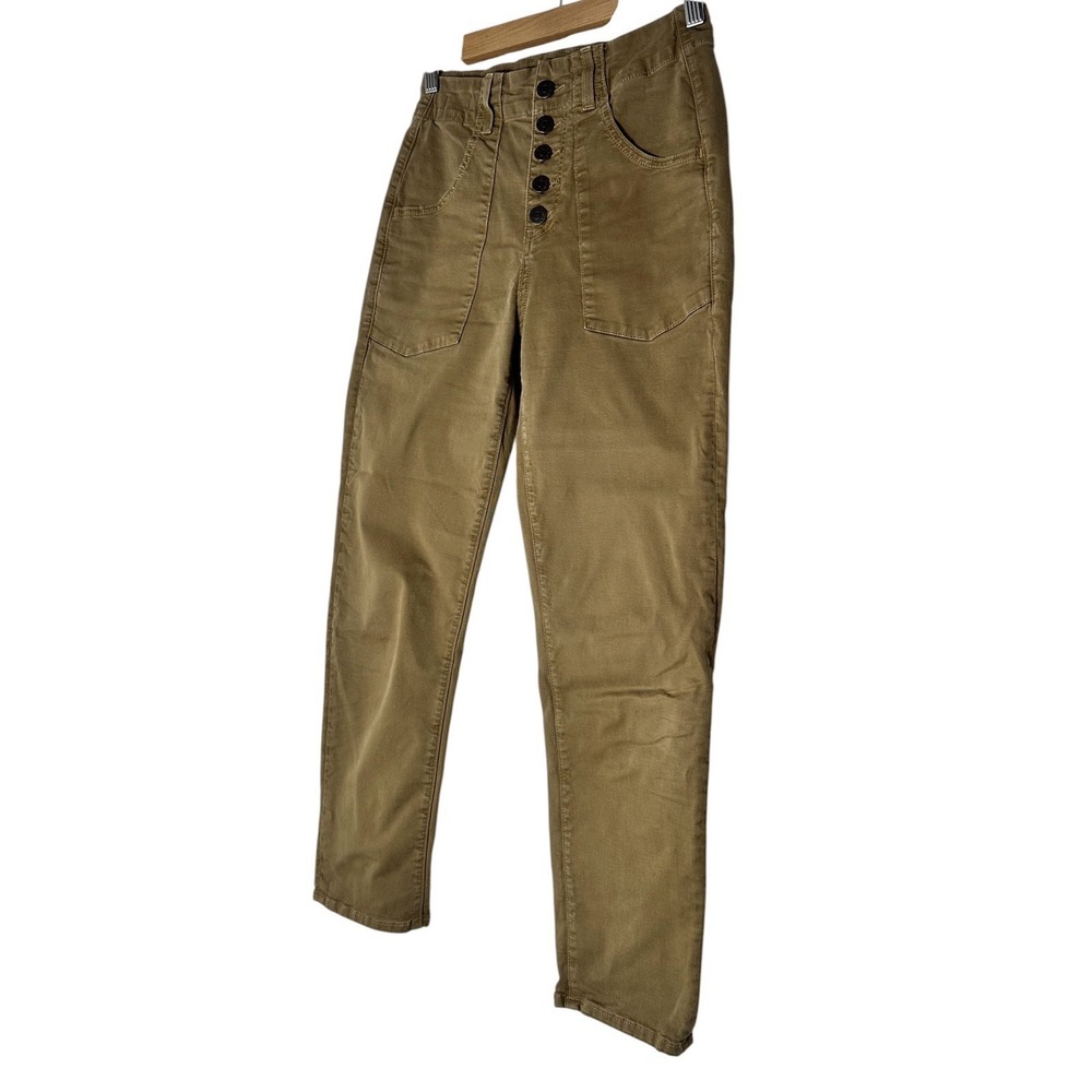 Veronica Beard ARYA Pants Women's Size 25 Straight High Rise Stretch Khaki - Picture 4 of 11